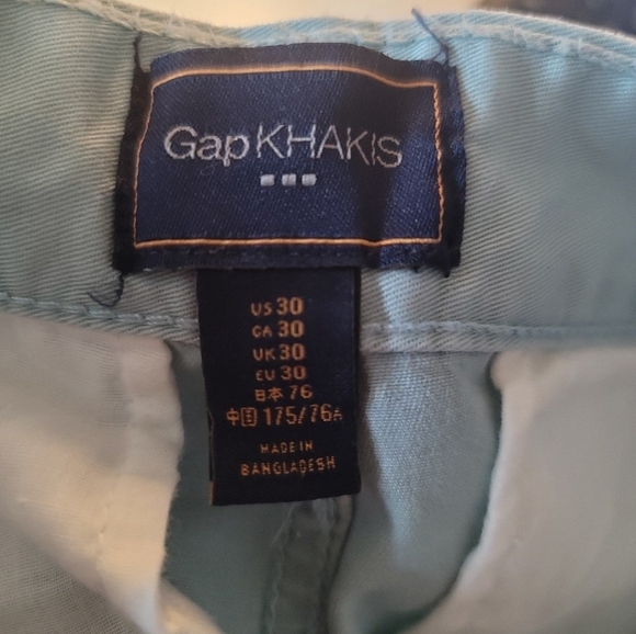 NWT Gap Men's Chino Shorts Sz 30 Island Blue Khakis Twill Flat Front Casual - Picture 6 of 7